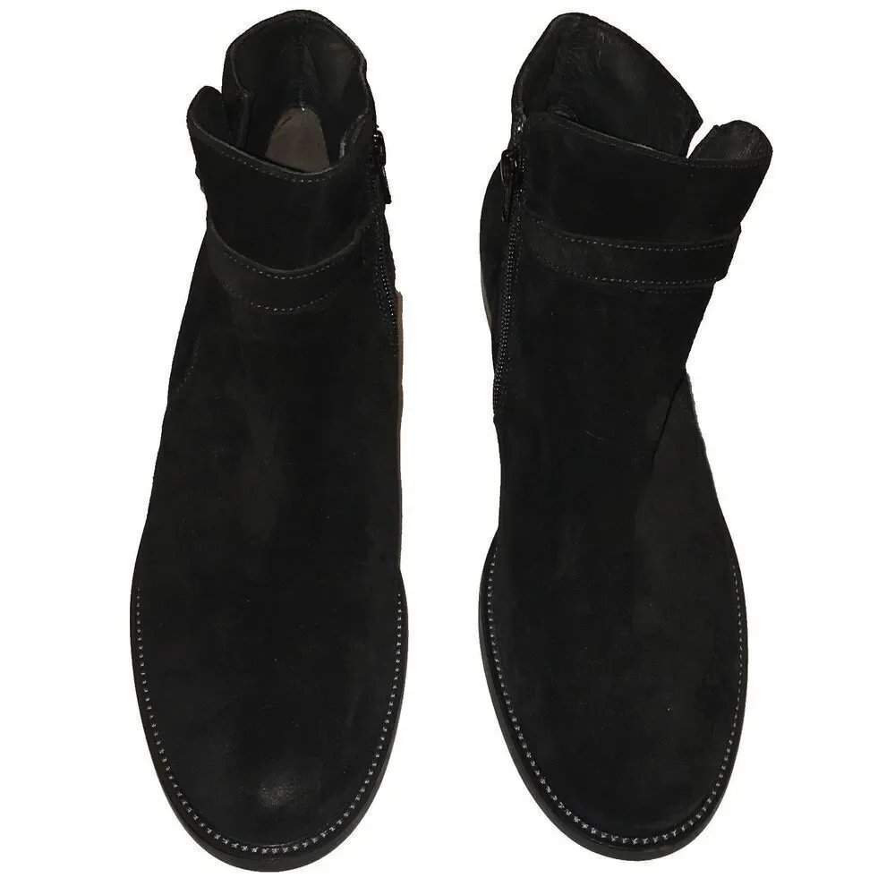 PAUL GREEN Reeve Ankle Boot, Bootie Black Soft Suede $535 New Size UK 7.5 US 10